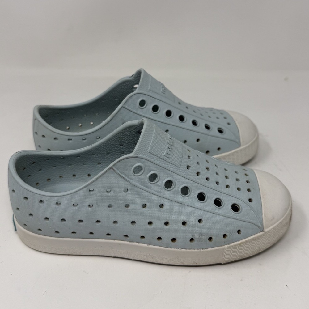 Native Shoes Kids Jefferson Child WaterProof Shoes  C11 Light Blue/ White